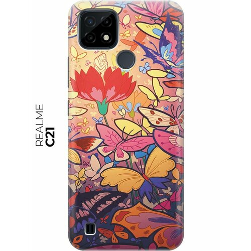 RE: PA Чехол - накладка ArtColor для realme C21 с принтом Красочный мир re pa чехол накладка artcolor для realme c21 с принтом голубой мрамор