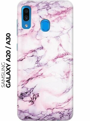 Чехол - накладка ArtColor для Samsung Galaxy A20 / A30 с принтом "Фиолетовый мрамор"