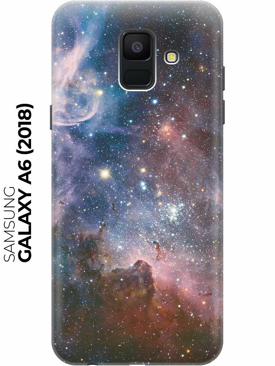 Cиликоновый прозрачный чехол ArtColor для Samsung Galaxy A6 (2018) A600FN с принтом "Космос"