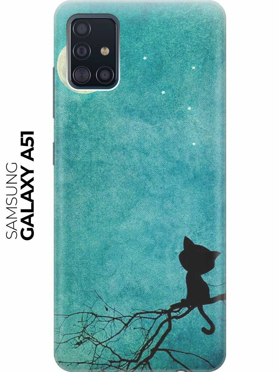 RE: PA Чехол - накладка ArtColor для Samsung Galaxy A51 с принтом "Котенок и луна"