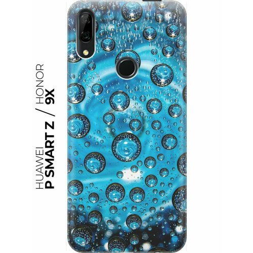 RE: PA Накладка Transparent для Huawei P Smart Z / Honor 9X с принтом Голубые капли re pa накладка transparent для huawei p smart z honor 9x с принтом графитовый излом