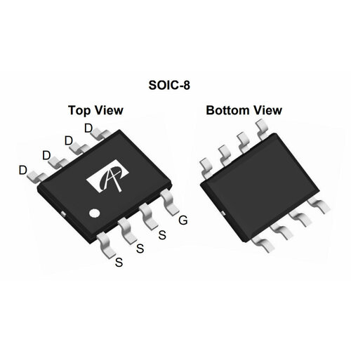 Микросхема AO4435 P-Channel MOSFET 30V 10.5A SO-8 микросхема ao4435 p channel mosfet 30v 10 5a so 8