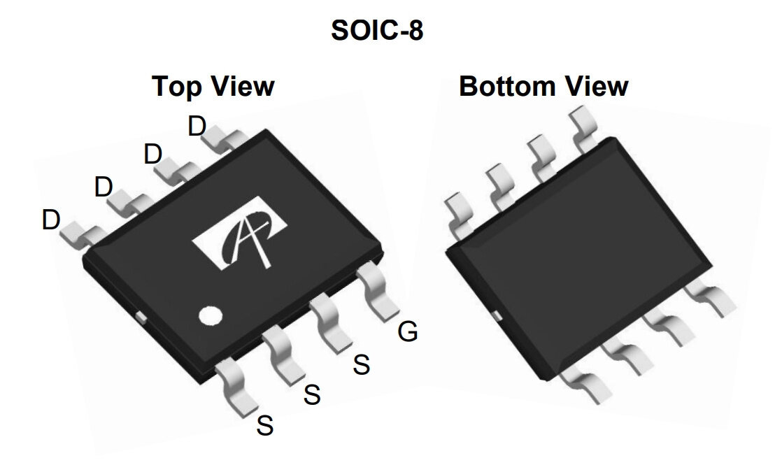 Микросхема AO4435 P-Channel MOSFET 30V 10.5A SO-8