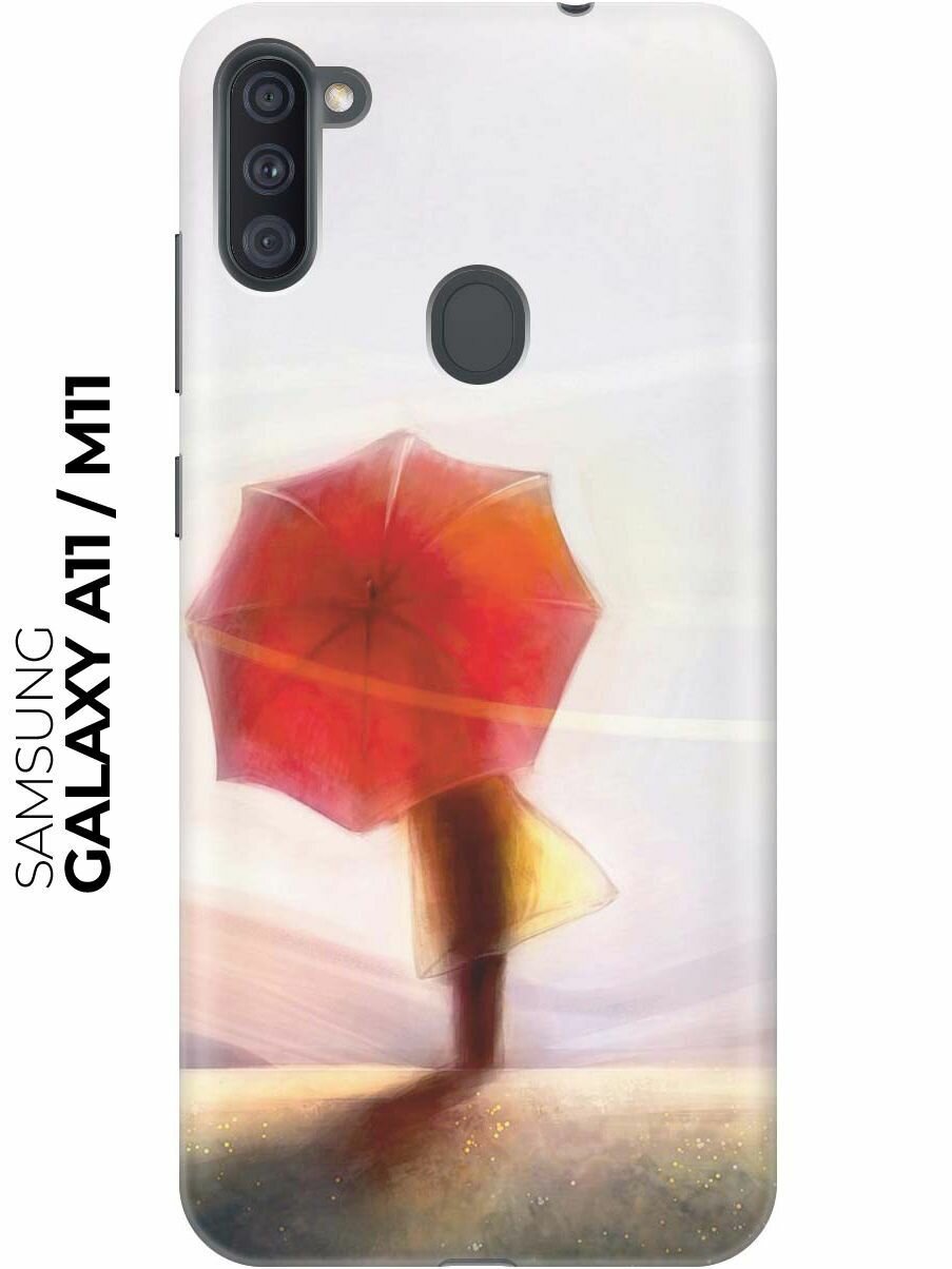 RE: PA Чехол - накладка ArtColor для Samsung Galaxy A11 / M11 с принтом "Красный зонтик"