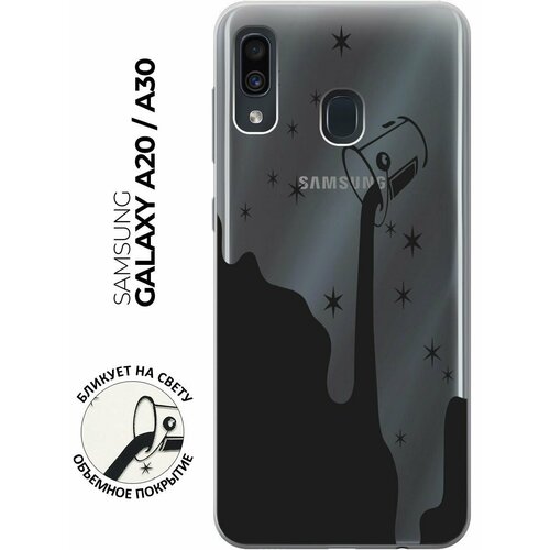 Силиконовый чехол с принтом Magic Paint для Samsung Galaxy A20 / A30 / Самсунг А20 / А30 силиконовый чехол на samsung galaxy a20 a30 самсунг а20 а30 с эффектом блеска грампластинка