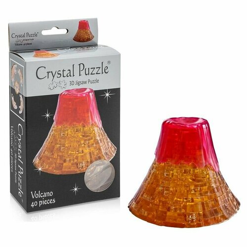 Настольная игра головоломка 3-D Вулкан 12+ Crystal Puzzle пазлы crystal puzzle 3d головоломка вулкан 40 деталей