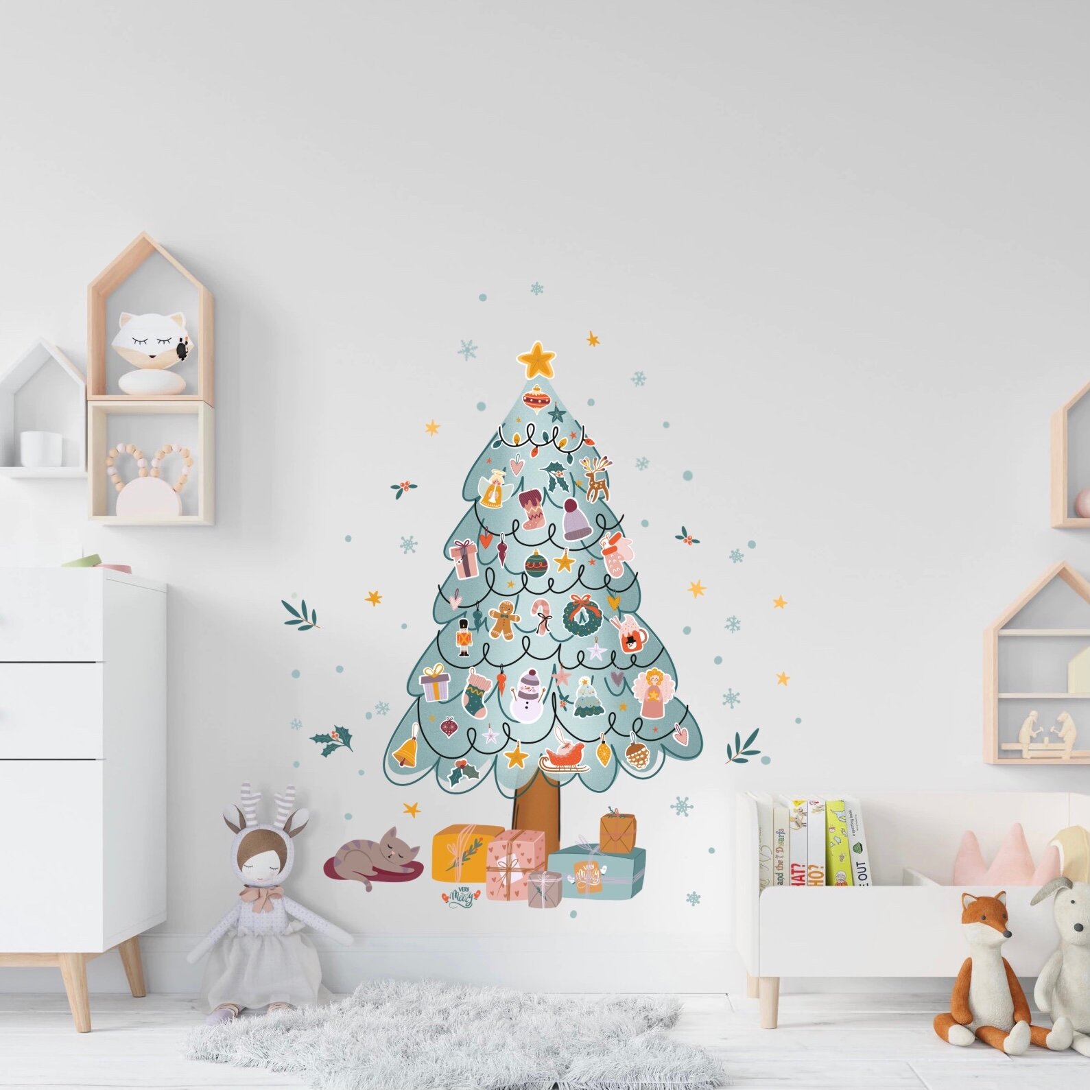 Адвент-календарь интерьерная наклейка