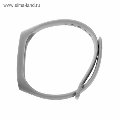 Ремешок для фитнес-браслета Mi Band 3/4 LuazON, ребристый, серый