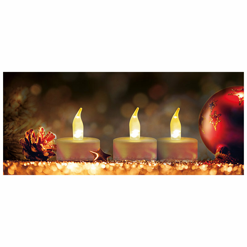 фото Набор декоративных светодиодных свечей из 6 штук , Теплый белый свет. работа от батарейки CR2032 (входят в комплект) встроенный таймер на 6 часов