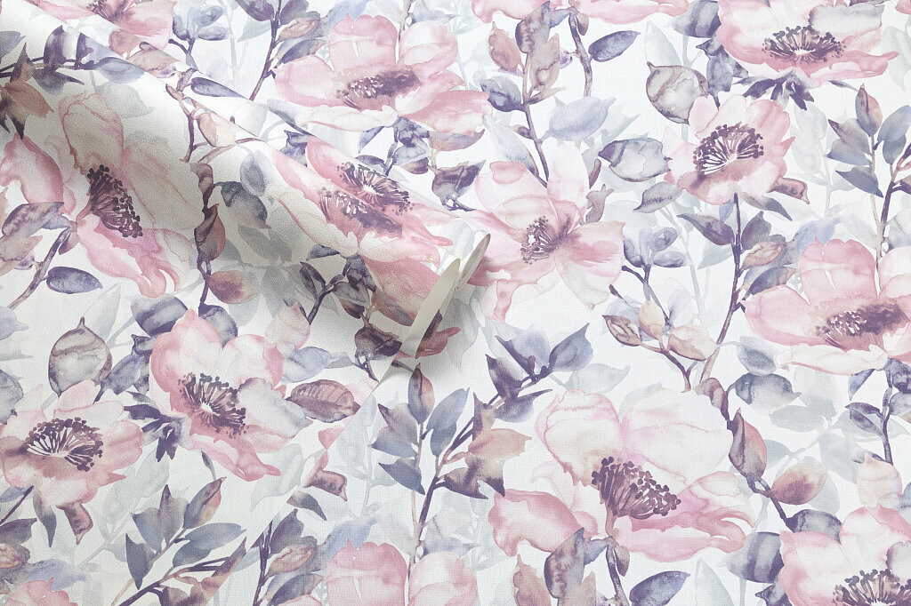 фото Обои виниловые на флизелине KOF Brands Акварель 45. 1,06*10,05м