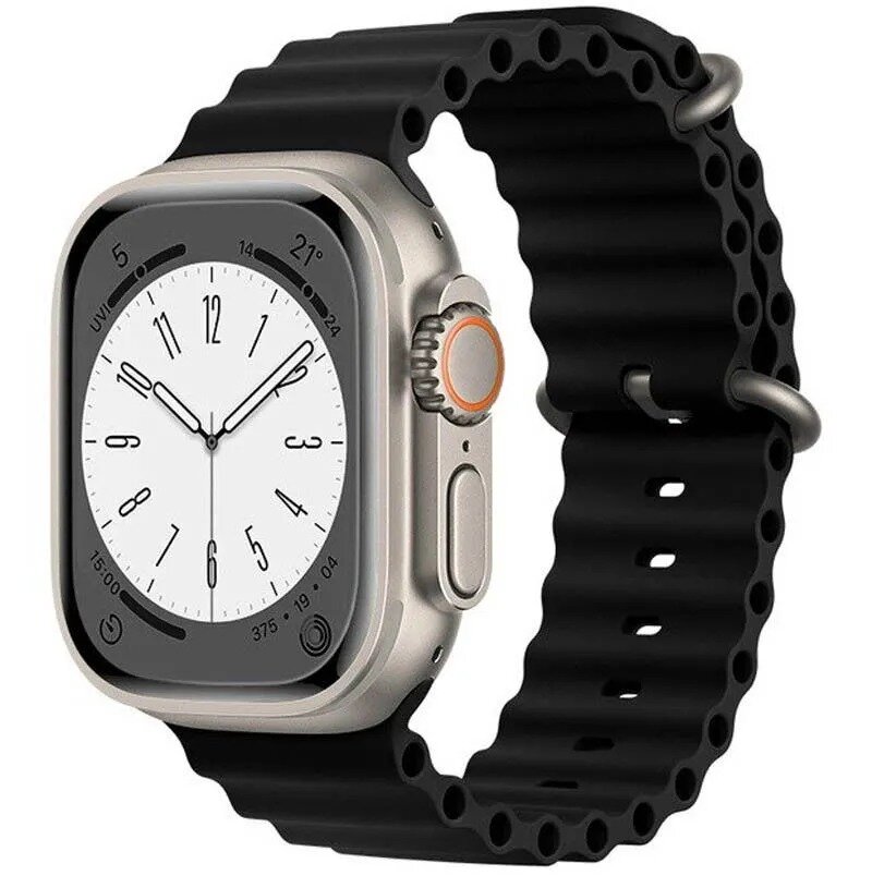 Ремешок для Apple Watch 38/40/41mm HOCO WA12 Original series силикон черный (black)