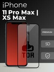 Защитное стекло TOR Premium 5D на телефон Apple iPhone XS Max и 11 Pro Max / Противоударное cтекло ТОР Премиум для Эпл Айфон ХС Макс и 11 Про Макс