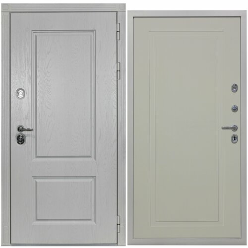 Дверь входная металлическая DIVA ДХ-9 2050х860 Правая Альберо браш грей - Н10 Софт шампань, тепло-шумоизоляция, антикоррозийная защита для квартиры