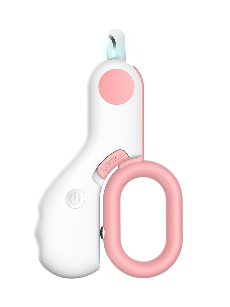 Когтерез-секатор для домашних животных с LED подсветкой, розовый. Ножницы для собак и кошек. Кусачки для ногтей с LED подсветкой. - фотография № 1