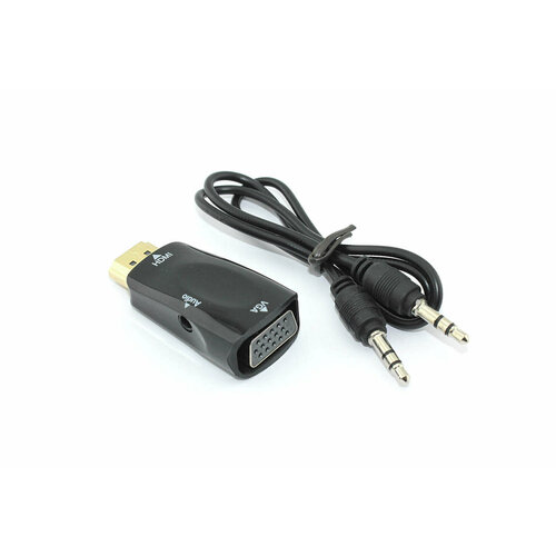 переходник vga hdmi аудио 1080p vga 2 hdmi Переходник HDMI на VGA c аудио черный