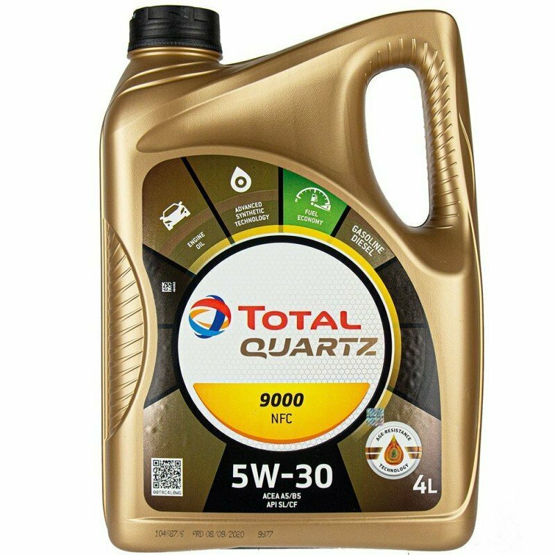 Синтетическое моторное масло TOTAL Quartz 9000 NFC 5W-30, 4 л, 1 шт