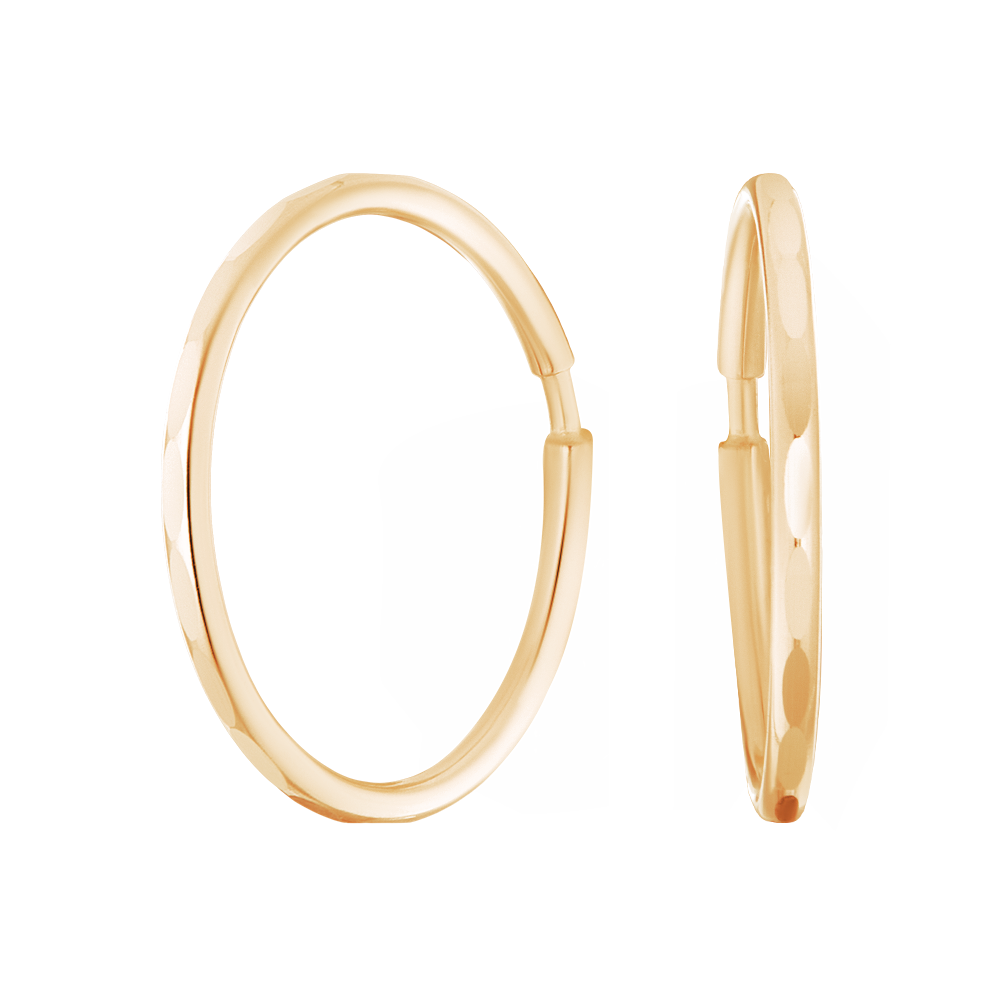 Серьги конго Ювелир Карат, красное золото, 585 проба, размер/диаметр 15 мм, золотой