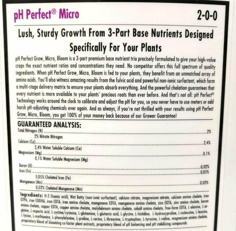 Удобрение Advanced Nutrients Micro (pH perfect) 0.5 л - фотография № 6