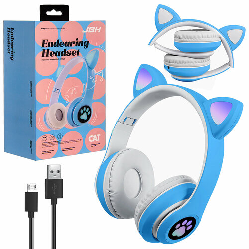 Наушники Bluetooth STM-28 CAT JBH голубые 84000₽