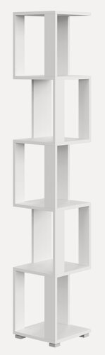 Изображение товара Штерн (STERN) стеллаж Т-10, 29 х 168,1 х 29 см, 5 полок, ЛДСП, Белый