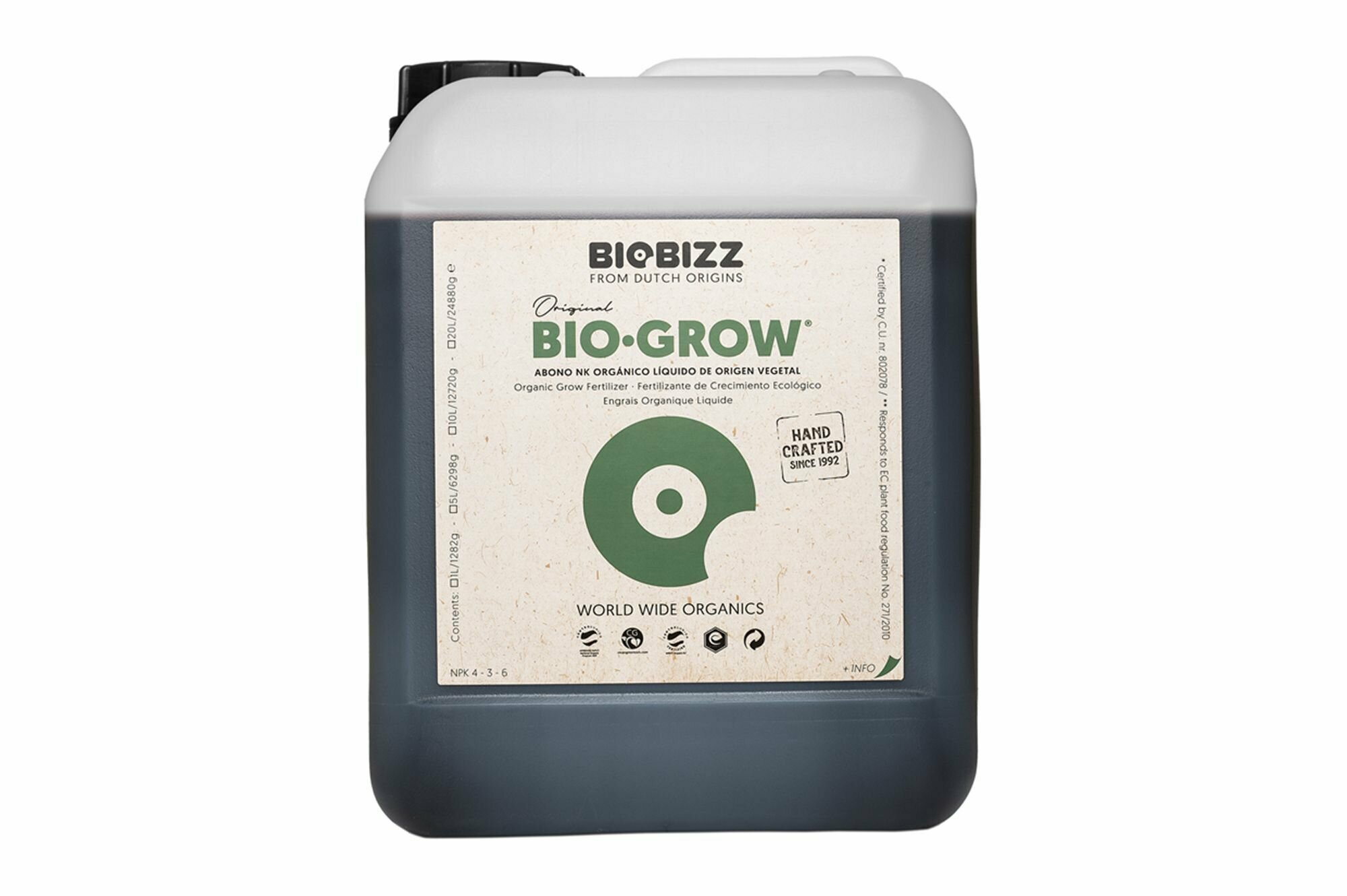 Органическое удобрение для активного роста BioBizz Bio-Grow 5 л.