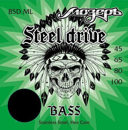 Струны для бас-гитары Мозеръ Steel Drive BSD ML 45-100