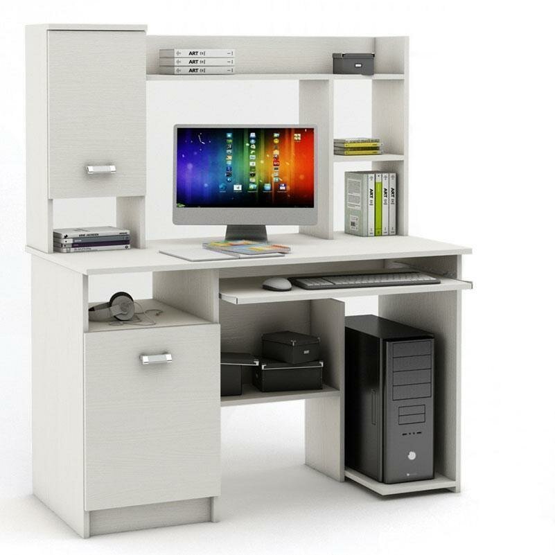 Компьютерный стол МФ Владимир Имидж-11 Белое дерево