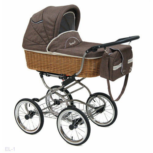 Коляска для новорожденных Reindeer Wiklina Eco-Line (люлька), коричневый