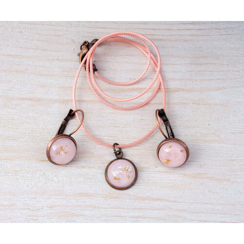 Комплект бижутерии Фламинго-Go!: серьги, подвеска