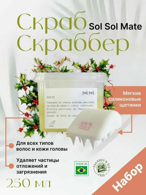 Скраб для кожи головы Sol Sol Mate + Скраббер