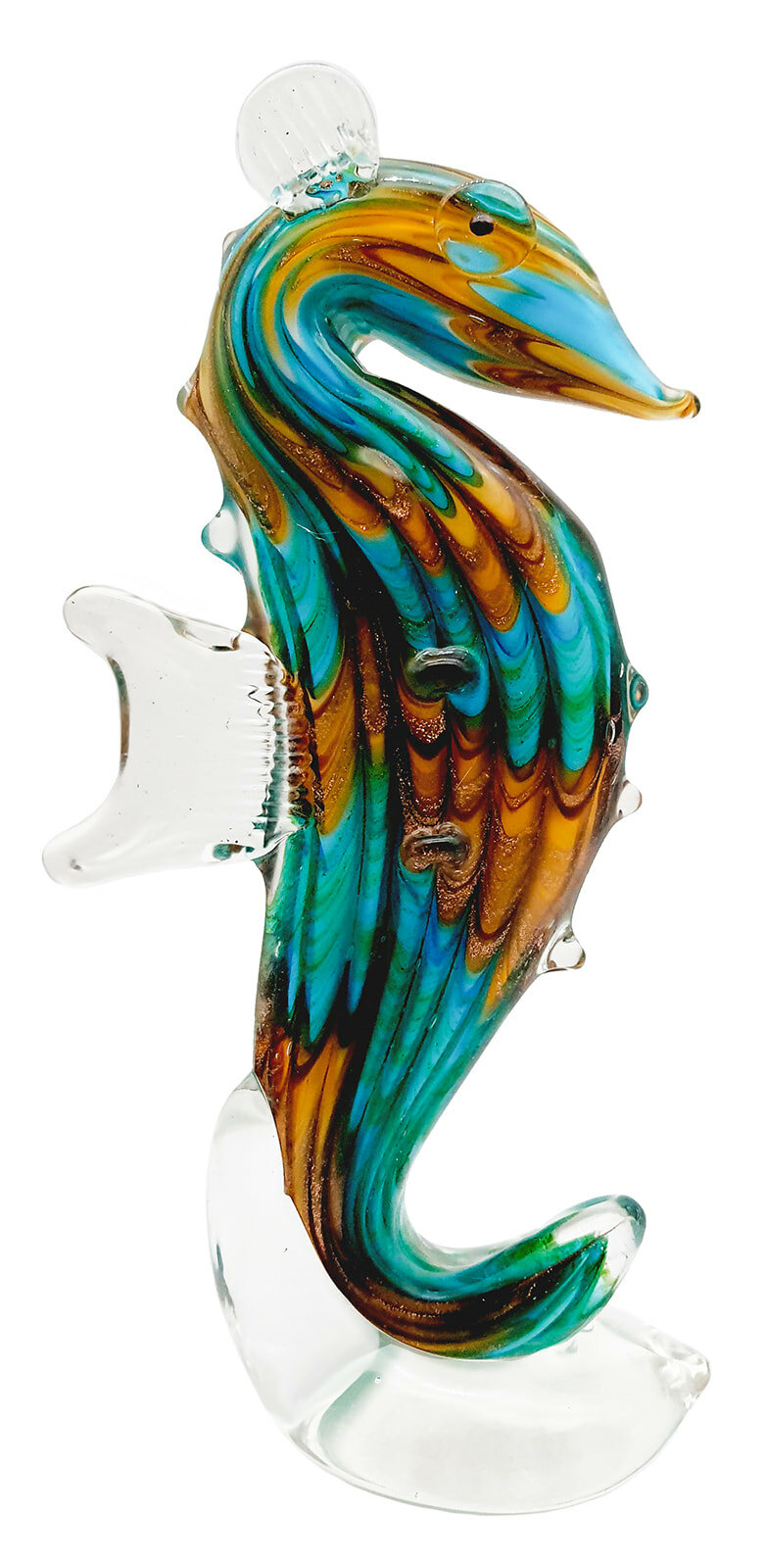 Морской конек. Стеклянная фигурка в стиле Мурано. 24 см