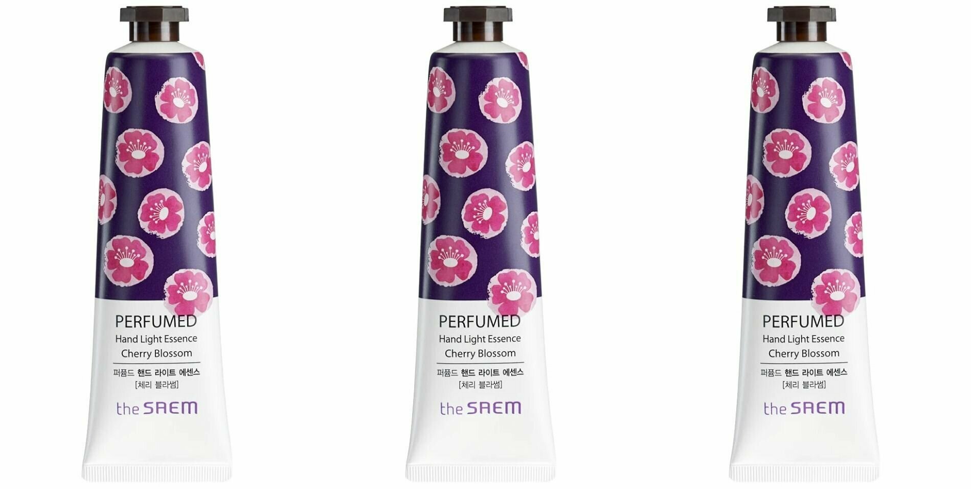 THE SAEM Крем-эссенция для рук парфюмированный Perfumed Hand Light Essence Cherry Blossom 30мл - 3 штуки