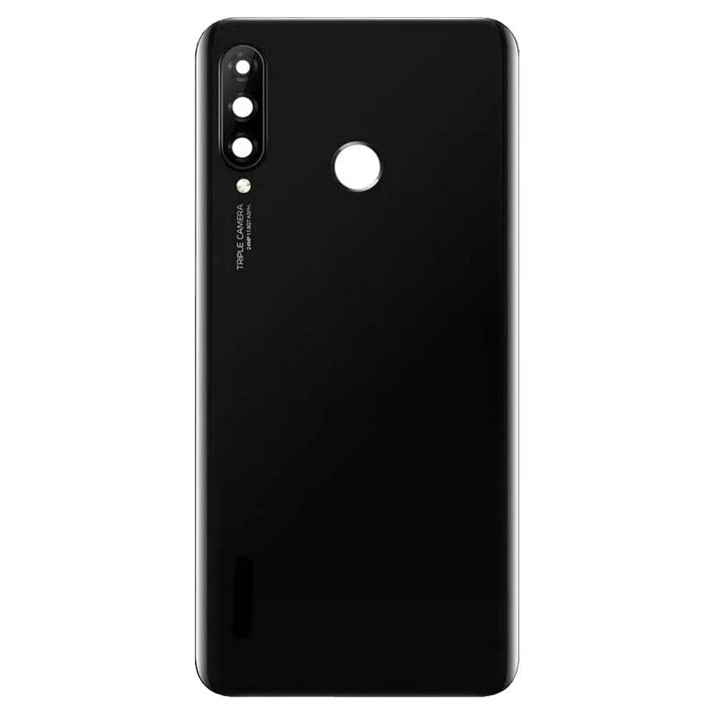 Задняя крышка для Huawei P30 Lite (24MP) со стеклом камеры (черная)
