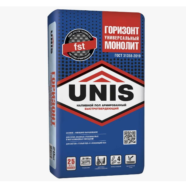 фото Юнис Горизонт Монолит самовыравнивающийся 20 кг / Unis
