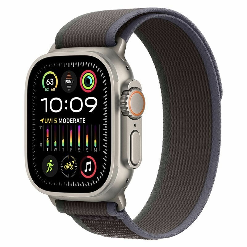 Нейлоновый браслет Apple Trail Loop Blue/Black M/L для Apple Watch Ultra MT623ZM/A