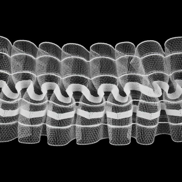Шторная лента классическая органза 6 см 50 +- 1 м цвет белый