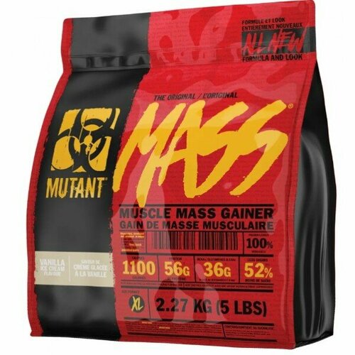 Mutant Mass 2270 gr, 16 порции(й), ванильное мороженое