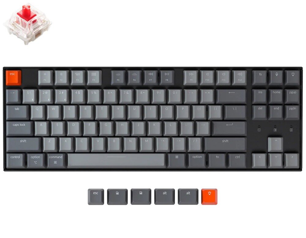 Игровая клавиатура Keychron K8 RGB TKL (свитчи Red, Латиница)