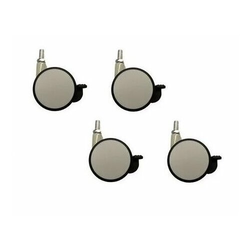 Колесная опора ф50мм, штырь-М8 со стопором, сер, нейлон (комплект 4 шт)