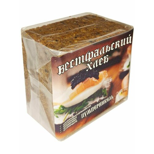 Вестфальский цельнозерновой бездрожжевой хлеб, Пумперникель, 450 грамм, ИП Салехов