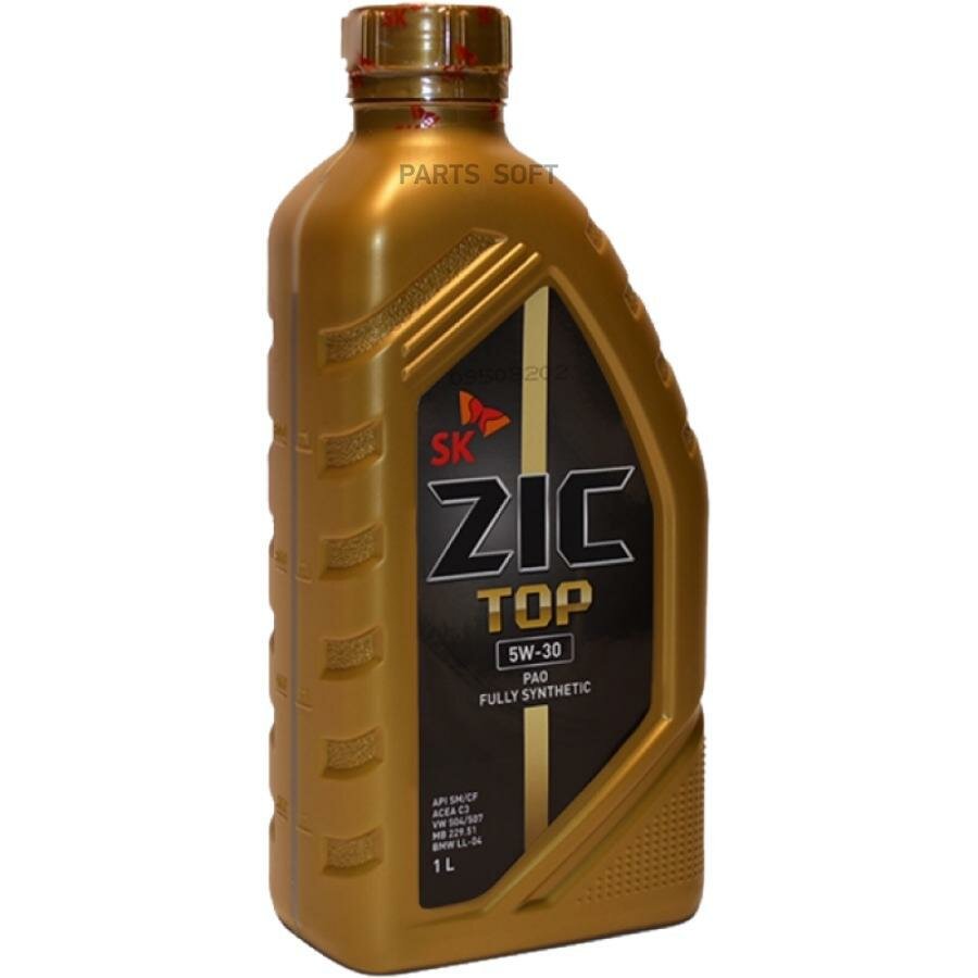 ZIC TOP 5W30 (1L)_масло мот! синт.\API SL, ACEA A3/B4, MB 229.5/229.3, VW 502/505.00, RN 0700 0710 ZIC / арт. 132681 - (1 шт)