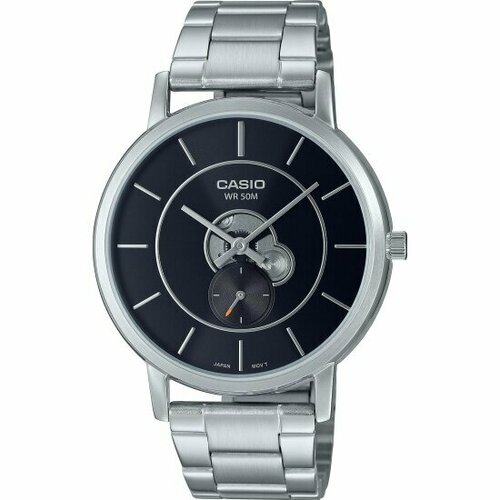 Наручные часы CASIO Collection MTP-B130D-1A, черный, серебряный