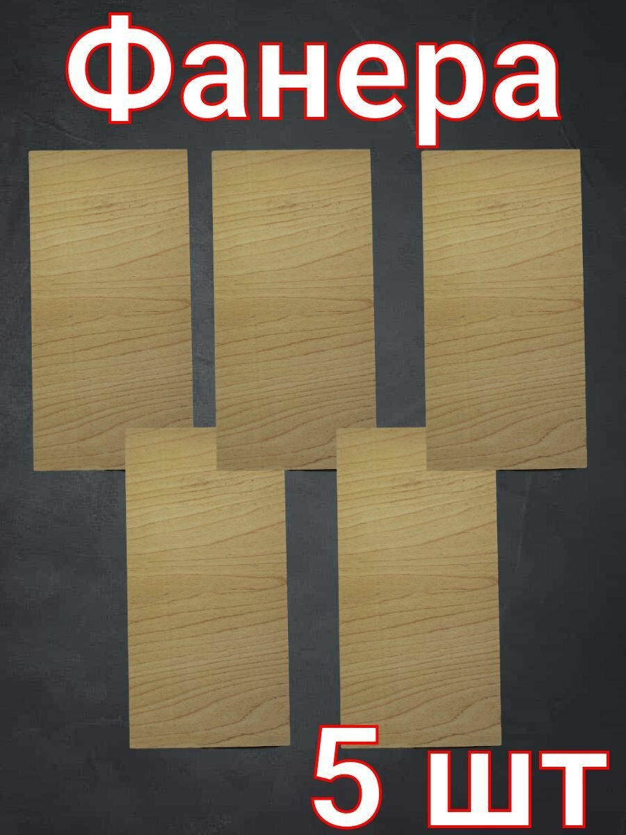фото Фанера для рукоделия, детского творчества и выжигания 30х15 см 5 шт.