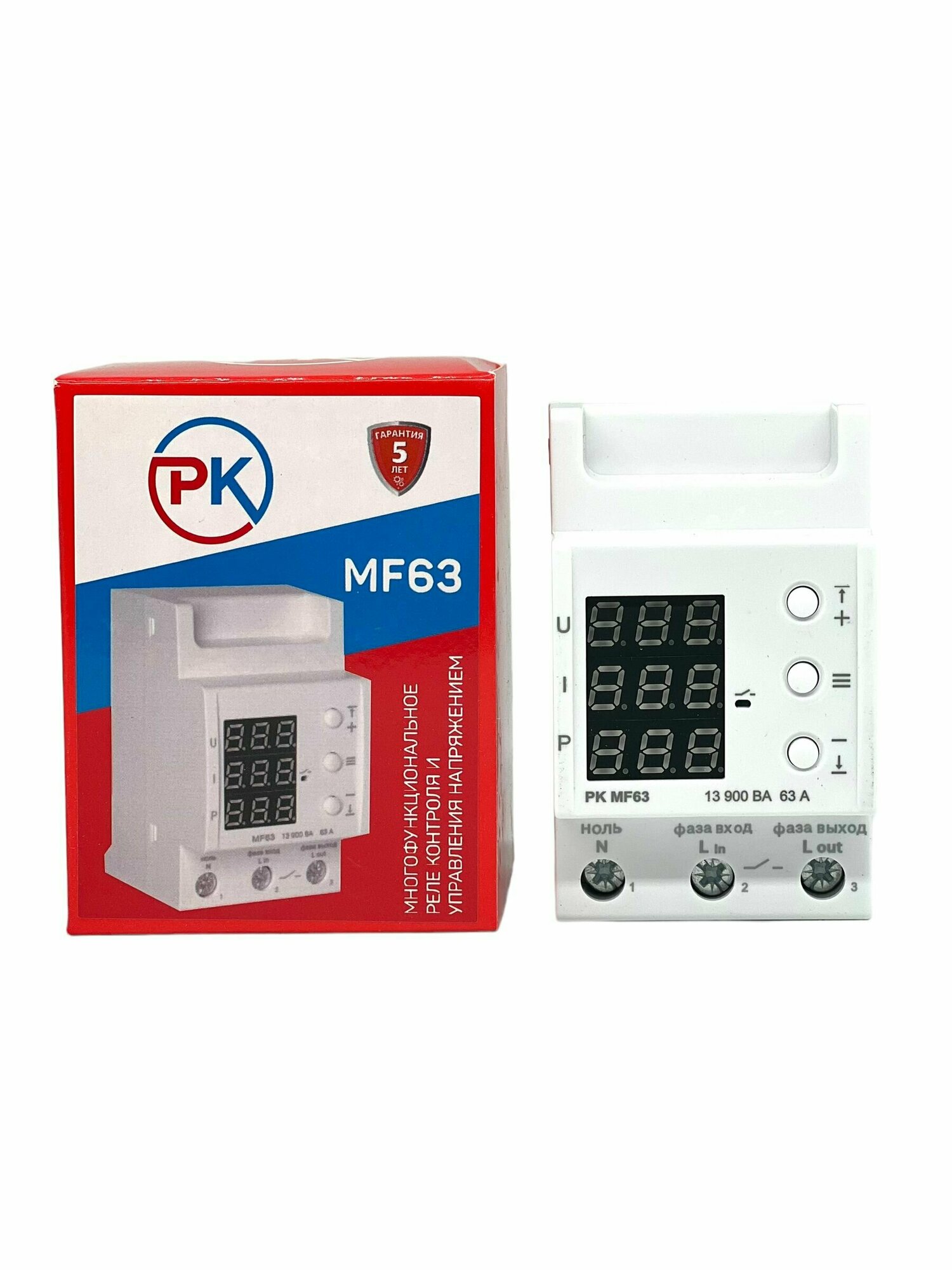 фото Реле контроля многофункциональное РК MF63 (63А, однофазное)