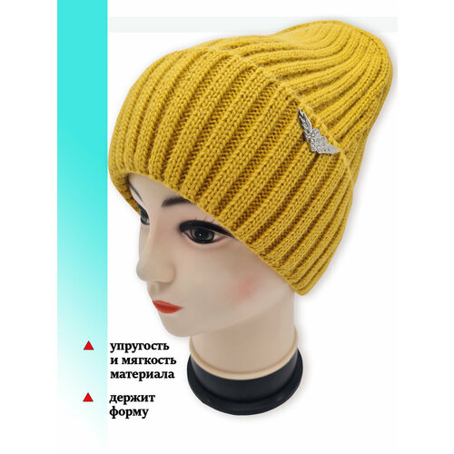 фото Шапка , размер 54-58, горчичный whoolly