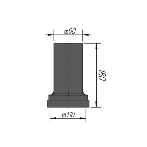 АМ. РМ патрубок для инсталляции 90мм