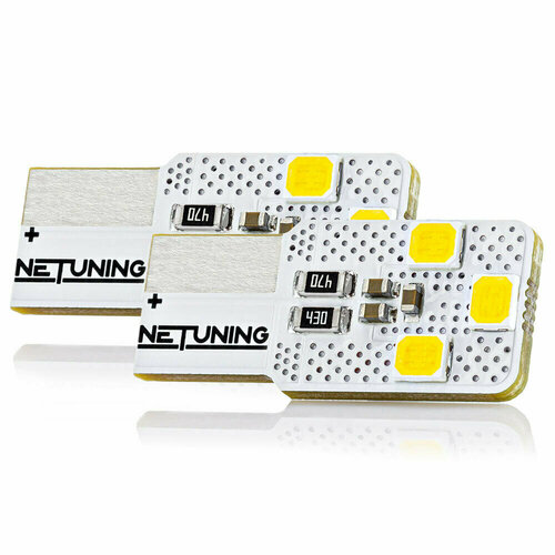 Светодиодная лампа w5w в боковые поворотники, повторители поворота в зеркалах, цвет оранжевый NeTuning W5W 6L, T10 Россия, 200 Лм, 2 шт