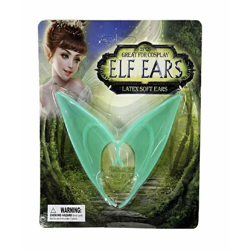 фото Набор 6 пар ушек эльфа светящиеся в темноте (фосфорные) зеленые нет бренда