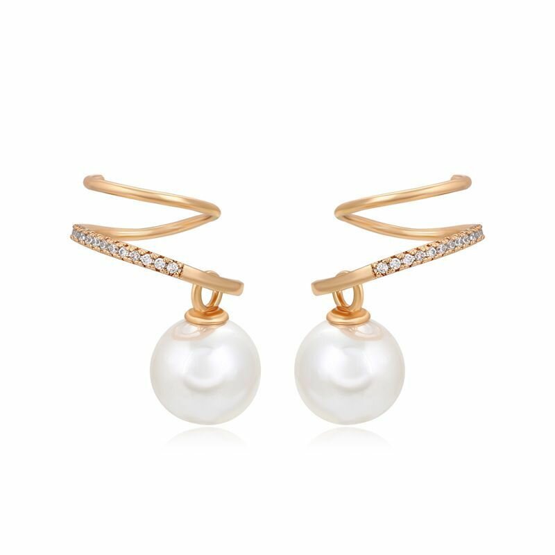 Серьги XUPING JEWELRY, жемчуг имитация — фото 1