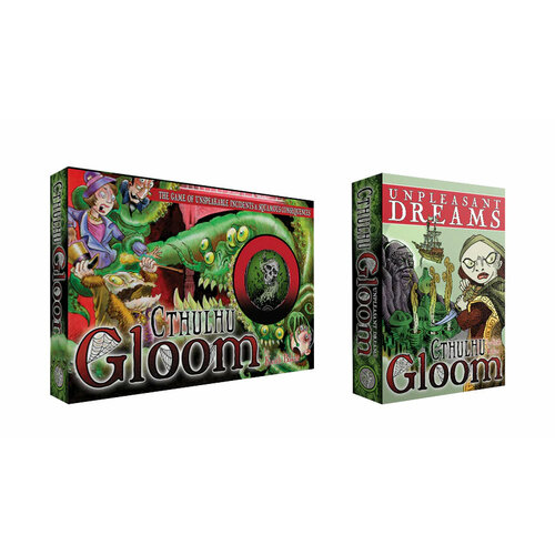 Настольная игра Cthulhu Gloom с дополнением Unpleasant Dreams настольная игра лавка игр дальше и ближе диб001